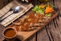 Fried Whisker sheat fish with chili sauce Royalty Free Stock Photo