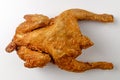 Fried whole chicken on a white background Royalty Free Stock Photo