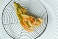 Fried zucchini blossom Royalty Free Stock Photo