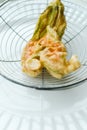 Fried zucchini blossom Royalty Free Stock Photo