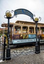 Friedel Klussmann Memorial Turnarounds, Historic Cable Car, Powell-Hyde line on the August 17th, 2017- San Francisco, California, Royalty Free Stock Photo