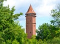 Friedland Water Tower 1924 in the summer day. Pravdinsk, Kaliningrad region