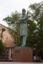 Friedrich Engels monument in Prechistenskie Vorota Square 23.07. Royalty Free Stock Photo