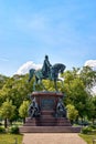 Friedrich Franz II monument in the public palace garden in Schwerin