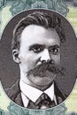 Friedrich Wilhelm Nietzsche a portrait from money