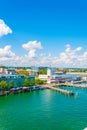 FRIEDRICHSHAFEN, GERMANY, JULY 24, 2016: Aerial view of the zeppelin museum in friedrichshafen, Germany....IMAGE