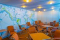 FRIEDRICHSHAFEN, GERMANY, JULY 24, 2016: Reconstructed interior of an airship cabin in the zeppelin museum in