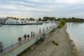 Friedrichshafen harbor on BodenSee lake, Baden-Wurttemberg, Germany Royalty Free Stock Photo