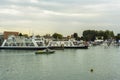 Friedrichshafen harbor on BodenSee lake, Baden-Wurttemberg, Germany Royalty Free Stock Photo