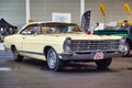 FRIEDRICHSHAFEN - MAY 2019: beige ivory FORD GALAXIE 500 at Motorworld Classics Bodensee on May 11, 2019 in Friedrichshafen,