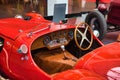 FRIEDRICHSHAFEN - MAY 2019: interior of red JAGUAR RONART W152 1973 racing cabrio roadster at Motorworld Classics Bodensee on May