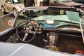 FRIEDRICHSHAFEN - MAY 2019: interior of silver CHEVROLET CORVETTE C1 1961 cabrio at Motorworld Classics Bodensee on May 11, 2019