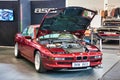 FRIEDRICHSHAFEN - MAY 2019: red BMW 8 850 CI E31 1990 at Motorworld Classics Bodensee on May 11, 2019 in Friedrichshafen, Germany