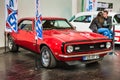 FRIEDRICHSHAFEN - MAY 2019: red CHEVROLET CAMARO SS SUPER SPORT 1967 coupe at Motorworld Classics Bodensee on May 11, 2019 in