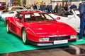 FRIEDRICHSHAFEN - MAY 2019: red FERRARI TESTAROSSA F110 1989 coupe at Motorworld Classics Bodensee on May 11, 2019 in