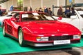 FRIEDRICHSHAFEN - MAY 2019: red FERRARI TESTAROSSA F110 1989 coupe at Motorworld Classics Bodensee on May 11, 2019 in