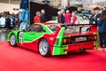 FRIEDRICHSHAFEN - MAY 2019: red green FERRARI F40 1989 at Motorworld Classics Bodensee on May 11, 2019 in Friedrichshafen, Germany