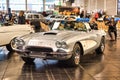 FRIEDRICHSHAFEN - MAY 2019: silver CHEVROLET CORVETTE C1 1961 cabrio at Motorworld Classics Bodensee on May 11, 2019 in Royalty Free Stock Photo