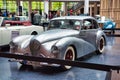 FRIEDRICHSHAFEN - MAY 2019: silver HEALEY TICKFORD SPORTS SALOON 1954 coupe at Motorworld Classics Bodensee on May 11, 2019 in