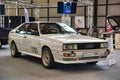 FRIEDRICHSHAFEN - MAY 2019: white AUDI QUATTRO UR-QUATTRO TYPE 81 85 1980 sedan at Motorworld Classics Bodensee on May 11, 2019 in Royalty Free Stock Photo