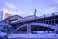 Friedrichstrasse station above Spree river during 2021 Winter Mitte Berlin Royalty Free Stock Photo