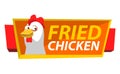 Friend Chicken, Bistro Fast Food Signboard Vector