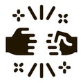 Friend Fist Bump Icon Vector Glyph Illustration Royalty Free Stock Photo