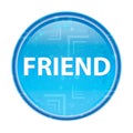 Friend floral blue round button