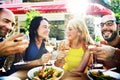 Friend Friendship Dining Celebration Hanging out Concept Royalty Free Stock Photo