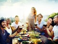 Friend Friendship Dining Celebration Hanging out Concept Royalty Free Stock Photo