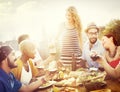 Friend Friendship Dining Celebration Hanging out Concept Royalty Free Stock Photo