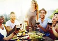 Friend Friendship Dining Celebration Hanging out Concept Royalty Free Stock Photo