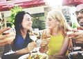 Friend Friendship Dining Celebration Hanging out Concept Royalty Free Stock Photo