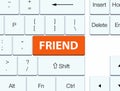 Friend orange keyboard button