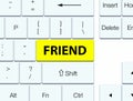 Friend yellow keyboard button