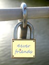Friend's lock Royalty Free Stock Photo