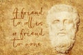 Friend to none Aristotle