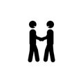 friendliness people pictogram icon. Element of positive character icon for mobile concept and web apps. Pictogram of friendliness Royalty Free Stock Photo