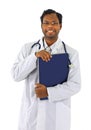 Friendly Afro-American doctor Royalty Free Stock Photo