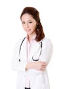 Friendly Asian doctor woman