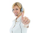 Friendly Beautiful Blonde Telemarketer