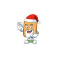 Friendly biscuit Santa cartoon character design with ok finger