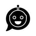 Friendly Chatbot Speech Bubble Icon Royalty Free Stock Photo