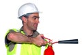 Friendly construction worker Royalty Free Stock Photo