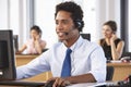 Friendly Customer Service Agent In Call Centre Royalty Free Stock Photo