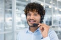 Friendly customer service representative in a modern office Royalty Free Stock Photo