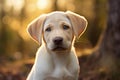 Friendly Cute labrador dog. Generate Ai