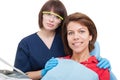 Friendly dentist woman