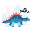 Friendly dinosaur stegosaurus.