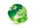 Friendly Eco Life and Globe Royalty Free Stock Photo